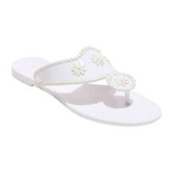 Jack Rogers Jacks Jelly Sandals white size 10 NWT in box - Picture 1 of 10